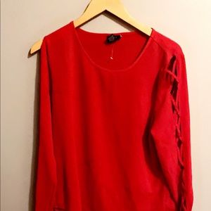 Red long sleeve shirt